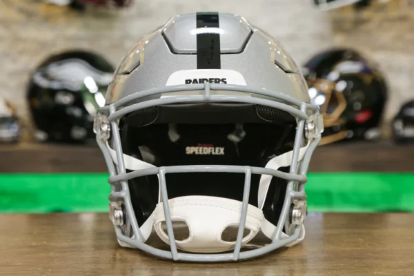 Las Vegas Raiders Riddell Speed Authentic Helmet Elevate your fandom with the Las Vegas Raiders Riddell Speed Authentic Helmet, a must-have for any dedicated Raiders supporter. This officially licensed helmet combines authentic design with premium craftsmanship to deliver a truly standout piece.